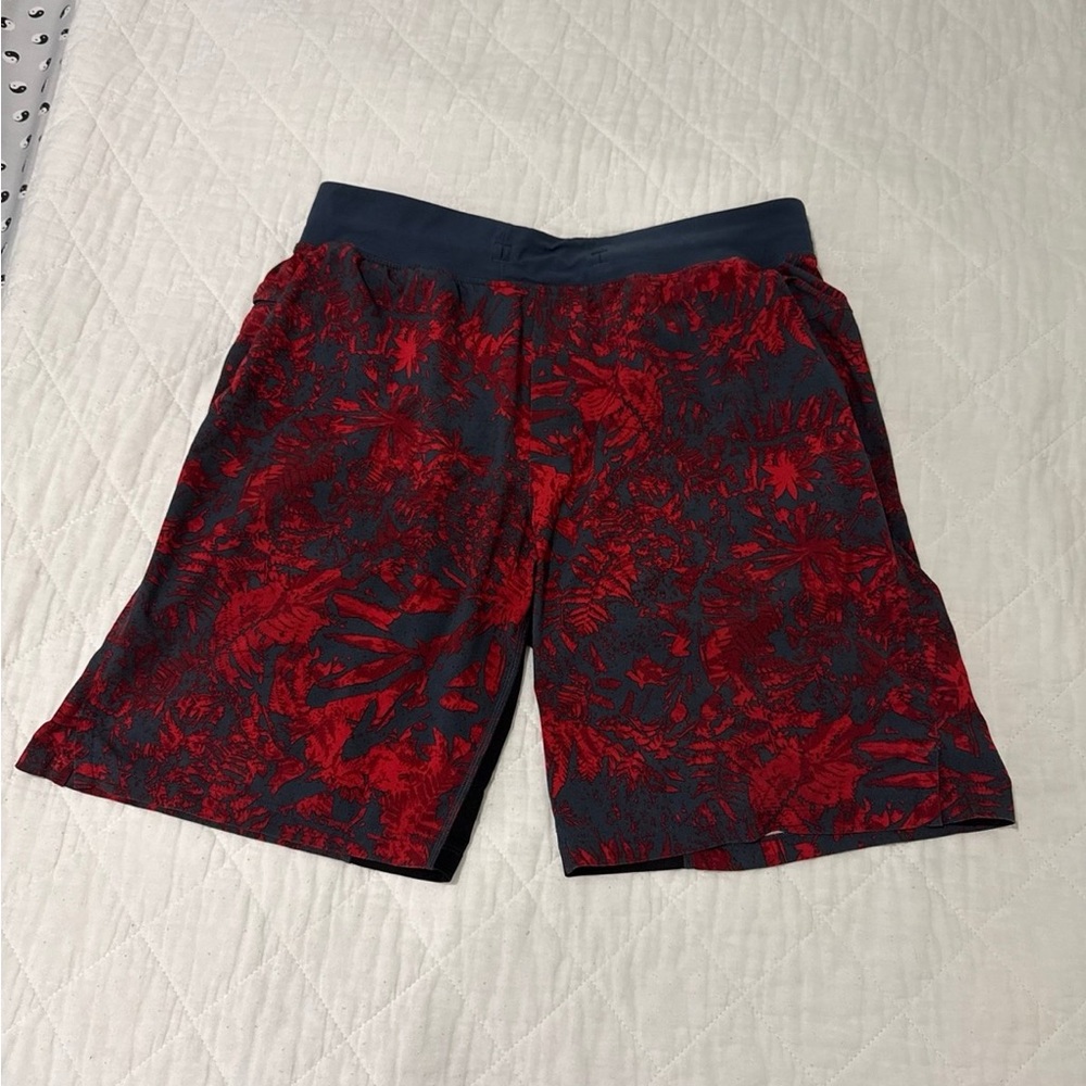 lululemon athletica Red and Black Athletic Shorts